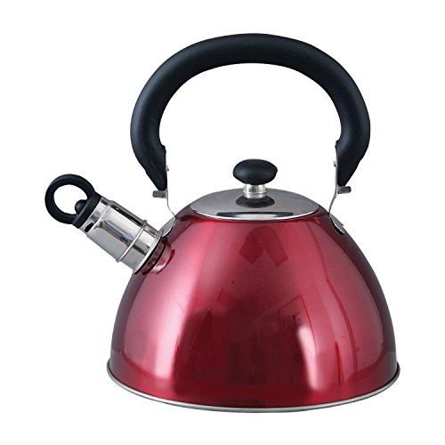 MR. COFFEE WHISTLING TEA KETTLE, 1.8QUART, RED, NEW, GTIN/EAN/UPC
