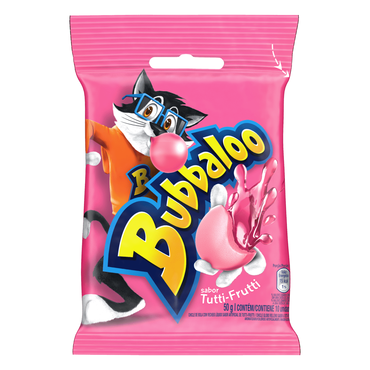 CHICLETE TUTTI FRUTTI BUBBALOO PACOTE 50G 10 UNIDADES GTIN/EAN/UPC 47895800116256 Cadastro