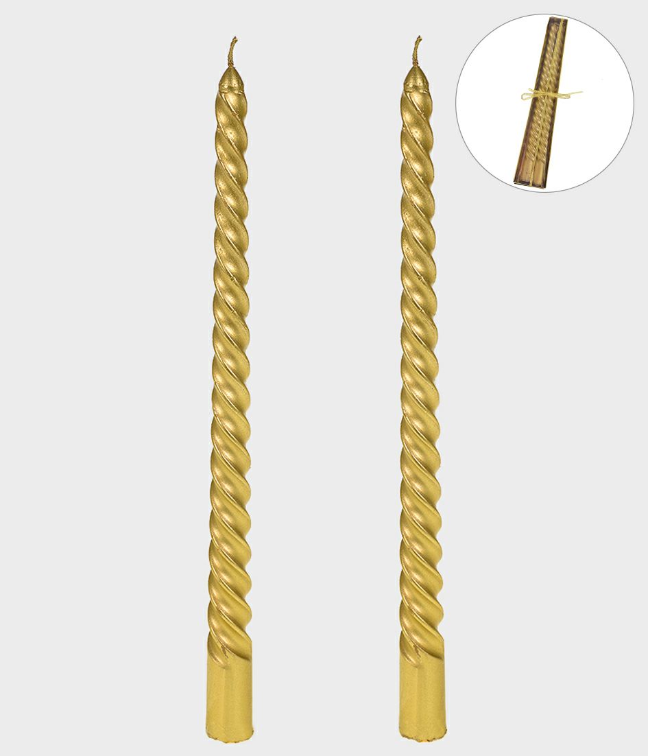 VELA ESPIRAL METALICA 25CM DOURADO 47567-152 GRILLO - GTIN/EAN/UPC