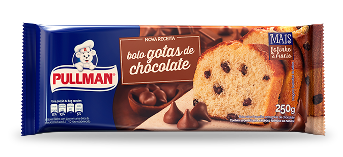 BOLO BAUNILHA COM GOTAS DE CHOCOLATE PULLMAN PACOTE 250G GTIN/EAN/UPC