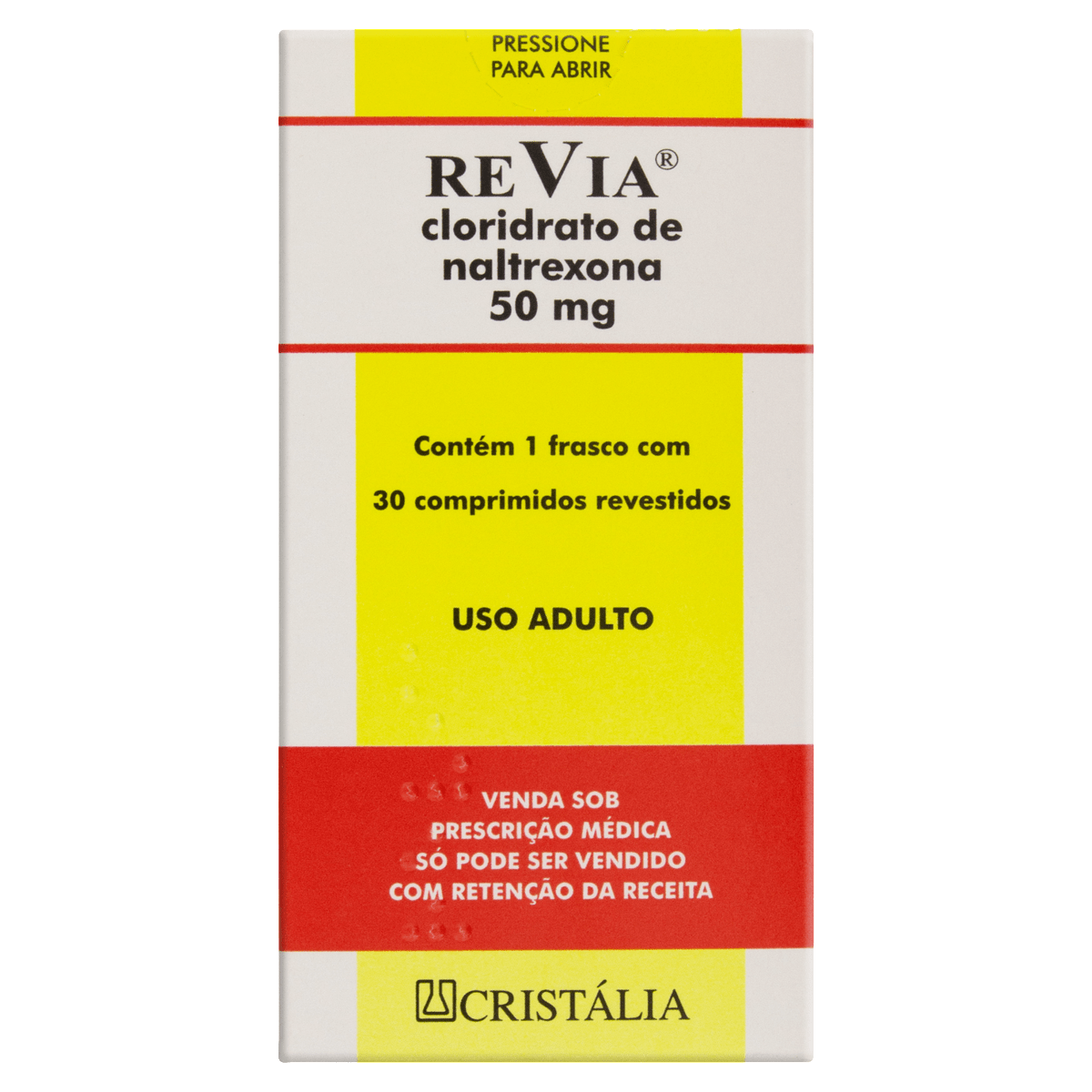 REVIA 50MG CRISTÁLIA CAIXA 30 COMPRIMIDOS REVESTIDOS GTIN/EAN/UPC