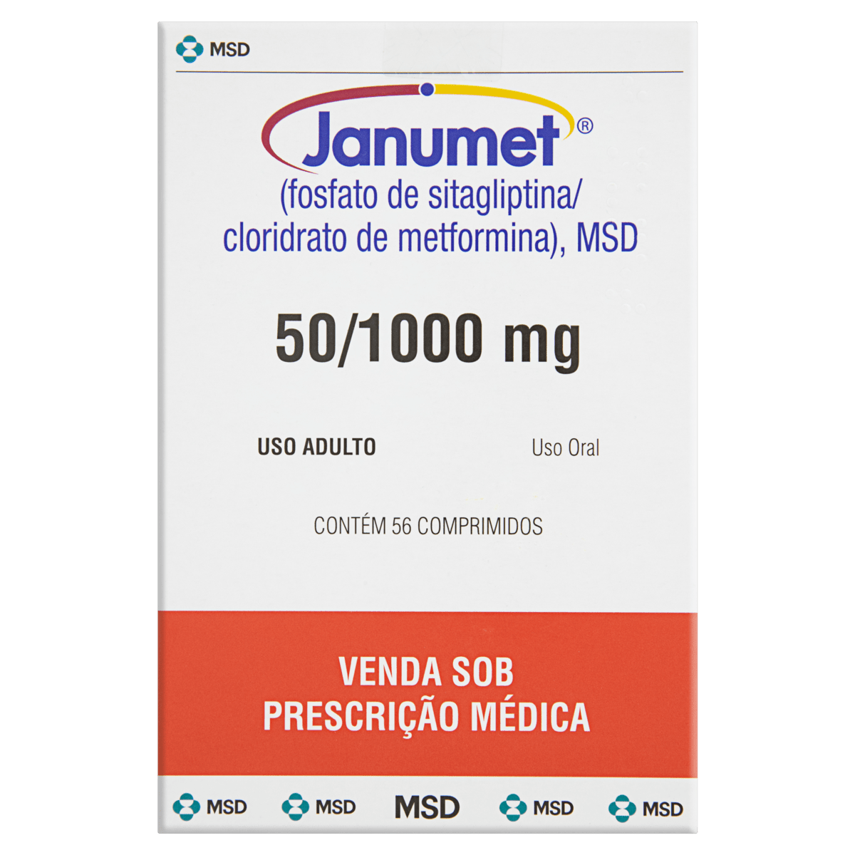 JANUMET FOSFATO DE SITAGLIPTINA 50MG + CLORIDRATO DE METFORMINA 1000MG