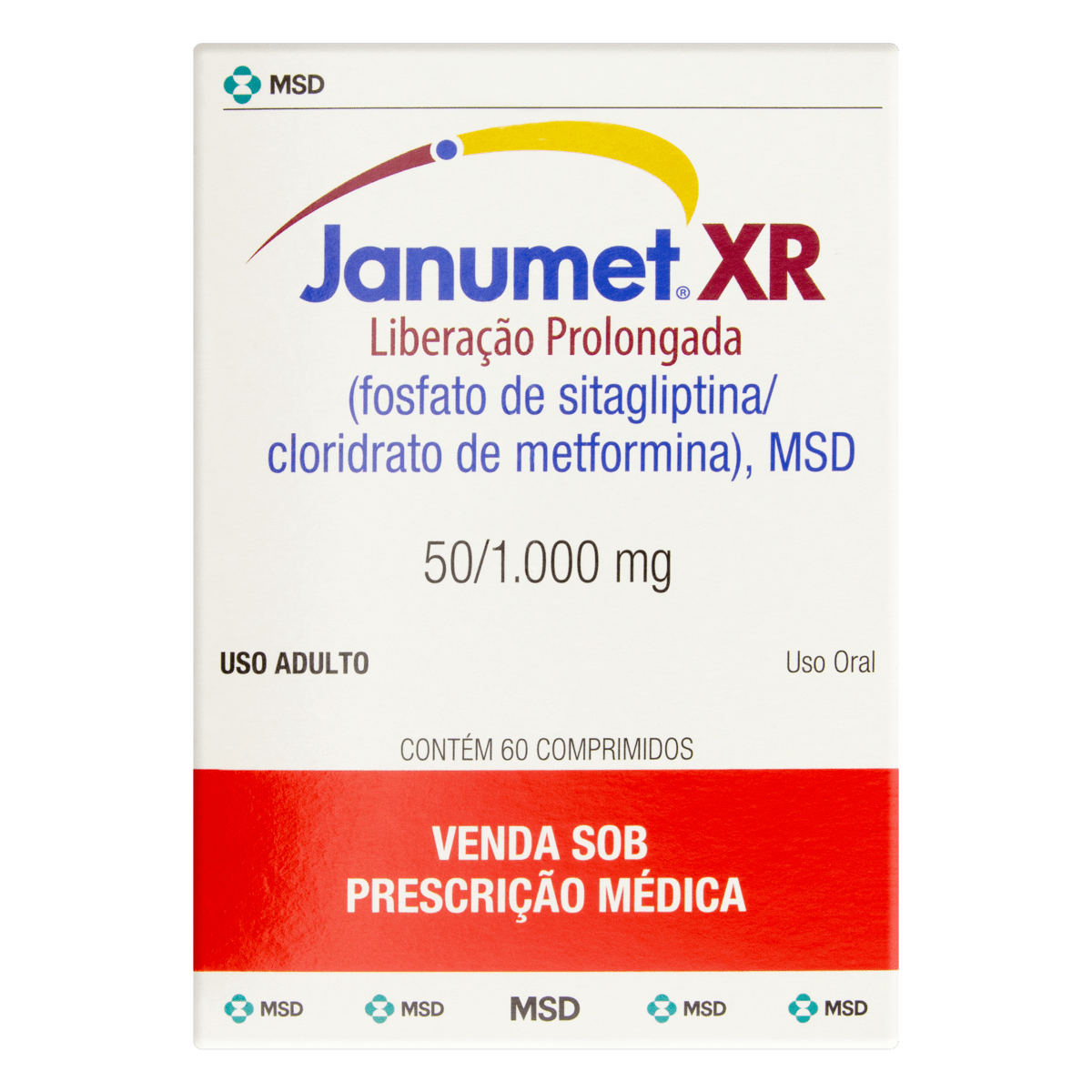 JANUMET XR 50/1.000MG MSD CAIXA 60 COMPRIMIDOS GTIN/EAN/UPC