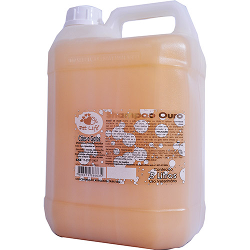 SHAMPOO PARA CÃES E GATOS PET LIFE OURO 5 LITROS GTIN/EAN/UPC 7898919386635 Cadastro de