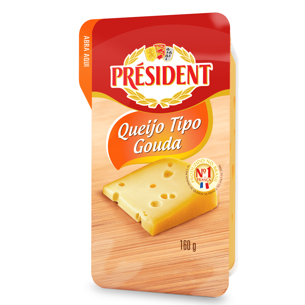 QUEIJO GOUDA PRÉSIDENT 160G GTIN/EAN/UPC 7898955617694 Cadastro de