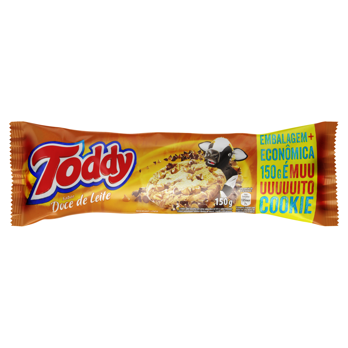 BISCOITO COOKIE DOCE DE LEITE TODDY PACOTE 150G EMBALAGEM ECONÔMICA