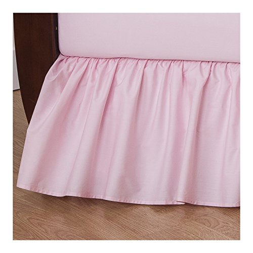TL CARE 100 COTTON PERCALE CRIB BED SKIRT, PINK GTIN/EAN/UPC