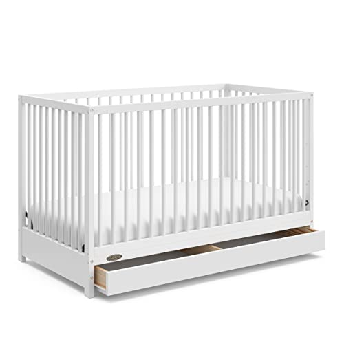 GRACO TEDDI 5IN1 CONVERTIBLE CRIB WITH DRAWER (WHITE) GREENGUARD