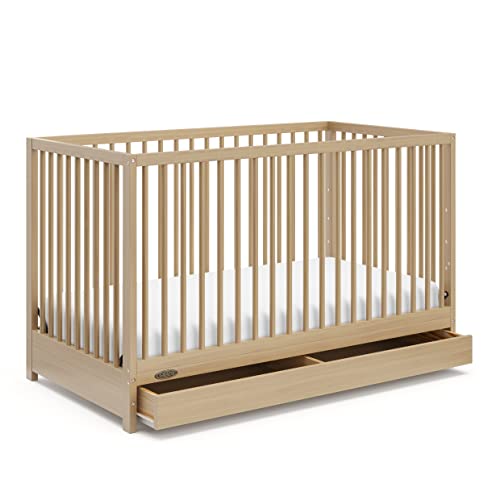 GRACO TEDDI 5IN1 CONVERTIBLE CRIB WITH DRAWER (DRIFTWOOD