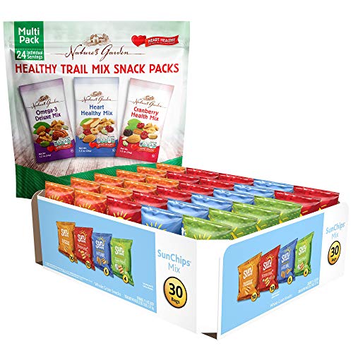 NATURES GARDEN HEALTHY TRAIL MIX SNACK PACK & SUNCHIPS VARIETY BUNDLE