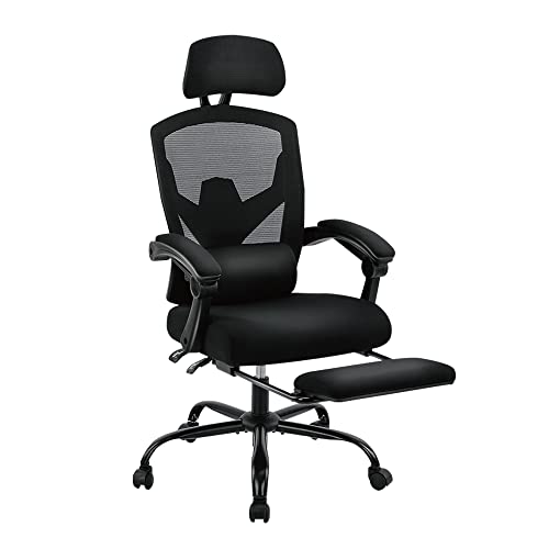 ERGONOMIC OFFICE CHAIR, HIGH BACK OFFICE CHAIR WITH LUMBAR PILLOW AND