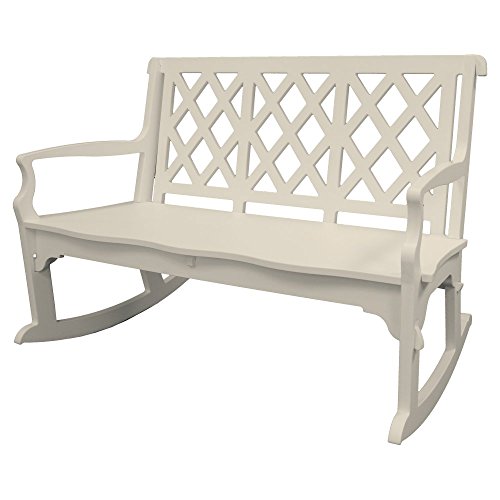 POLY CONCEPTS RECYCLED PLASTIC OUTDOOR 48 IN. GARDEN ROCKING BENCH WITH