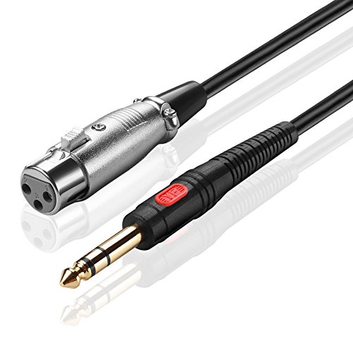 TNP PREMIUM 3 PIN XLR FEMALE TO 6.3MM (1/4 INCH) TRS STEREO JACK MALE M
