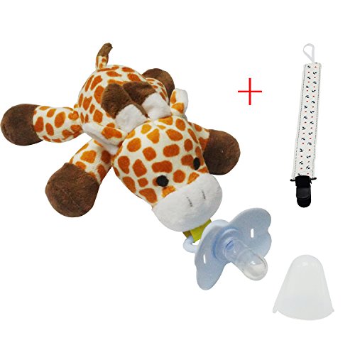 VONISA DETACHABLE PACIFIER HOLDER BABY PLUSHIES STUFFED ANIMAL SQUEAKY