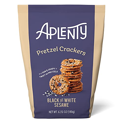 APLENTY, BLACK AND WHITE SESAME PRETZEL CRACKERS, 6.35 OZ GTIN/EAN