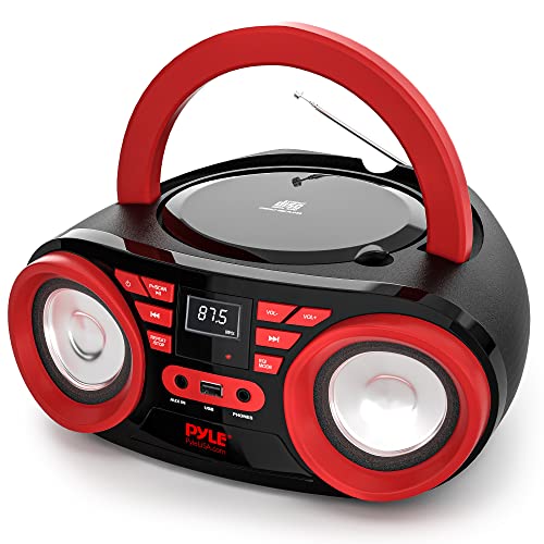 PYLE PORTABLE CD PLAYER BOOMBOX SPEAKER WIRELESS BLUETOOTH, FM STEREO