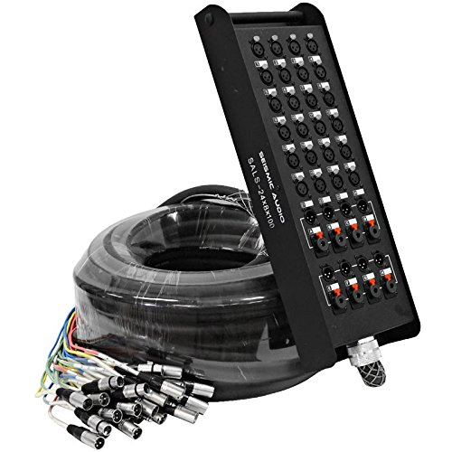 SEISMIC AUDIO SALS24X8X100 24 CHANNEL 100' PRO STAGE XLR SNAKE