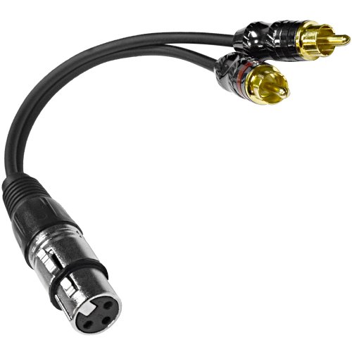 SEISMIC AUDIO SAY5 6 INCH SPLITTER PATCH Y CABLE 1 XLR FEMALE TO