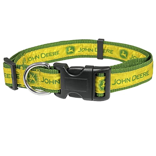 JOHN DEERE MEDIUM PET COLLAR FOR DOGS & CATS. A LICENSED DOG COLLAR FOR
