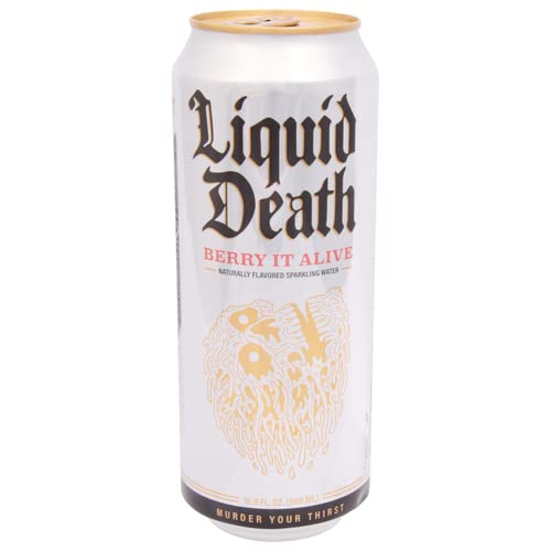 LIQUID DEATH SPARKLING WATER, BERRY IT ALIVE, 16.9 FZ GTIN/EAN/UPC