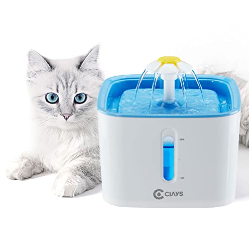 CIAYS CAT WATER FOUNTAIN, AUTOMATIC PET WATER FOUNTAIN, 84OZ/2.5L DOG