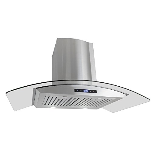 COSMO 36 IN. DUCTED WALL MOUNT RANGE HOOD WITH TEMPERED GLASS VISOR