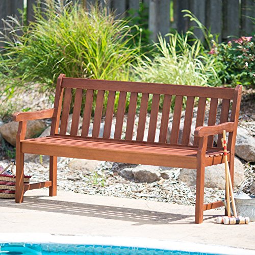 Coral Coast Amherst Straight Back Outdoor Wood Garden Bench CORAL COAST AMHERST STRAIGHT BACK OUTDOOR WOOD GARDEN BENCH GTIN/EAN