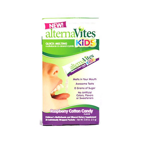 ALTERNAVITES KIDS QUICKMELTING MULTIVITAMINS STRAWBERRY BUBBLE GUM, 30