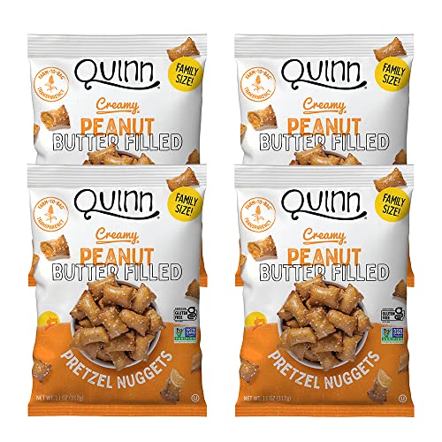 QUINN PEANUT BUTTER FILLED PRETZEL NUGGETS, GLUTEN FREE, NONGMO, 11 OZ