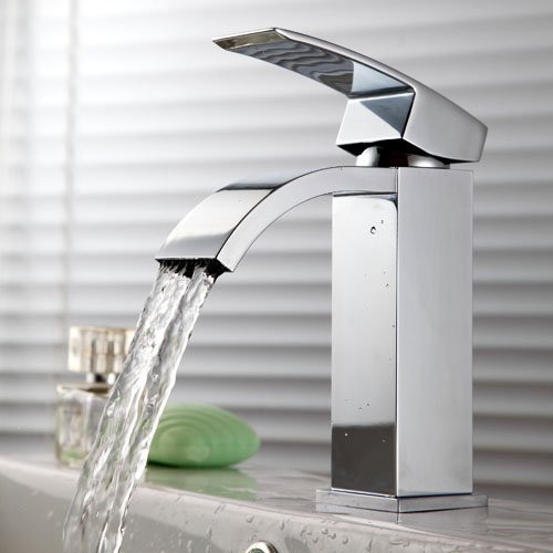 KES® L3109A SINGLE HANDLE WATERFALL BATHROOM VANITY SINK FAUCET WITH