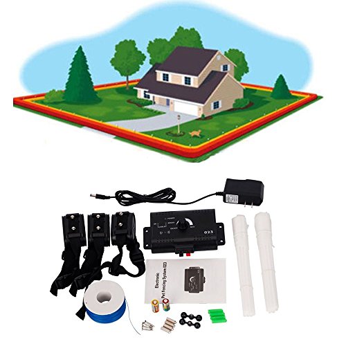 NEW UNDERGROUND WATERPROOF 3 SHOCK COLLAR ELECTRIC DOG FENCE FENCING