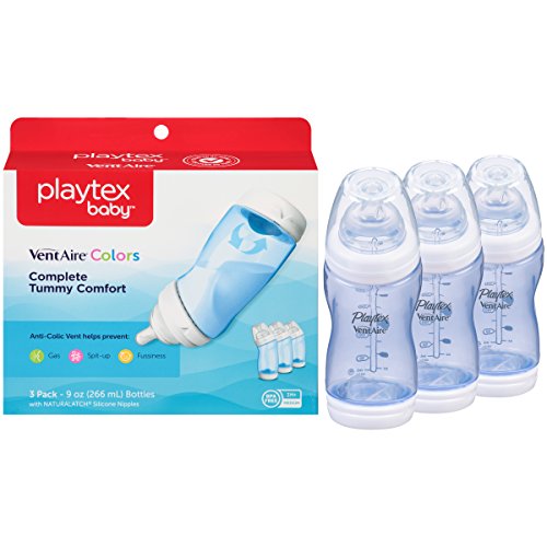 PLAYTEX VENTAIRE ADVANCED BOTTLE, BLUE, 9 OUNCE (PACK OF 3) GTIN/EAN/UPC 885318166675