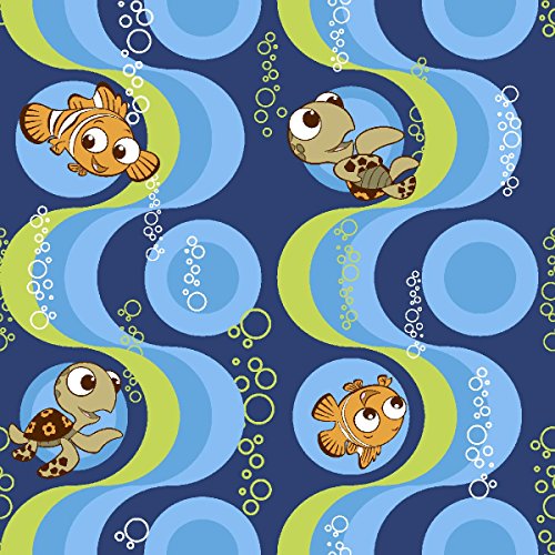 SPRINGS CREATIVE PRODUCTS GROUP DISNEY NEMO AND SQUIRT STRIPE FLANNEL