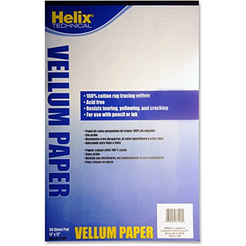 HELIX VELLUM PAD, 11 X 17 INCH, 50 SHEETS, WHITE GTIN/EAN/UPC