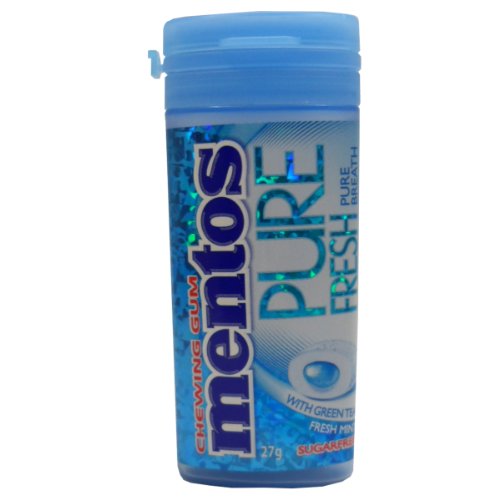 MENTOS CHEWING GUM PUREFRESH FRESH MINT FLAVOR SUGAR FREE GREEN TEA