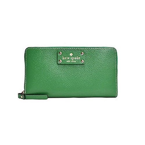 KATE SPADE WELLESLEY NEDA LEATHER ZIP AROUND WALLET KELLY GREEN GTIN