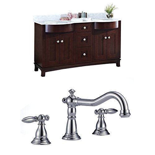 JADE BATH JB8887 60 W X 22 D BIRCH WOODVENEER VANITY SET WITH 8 O.C