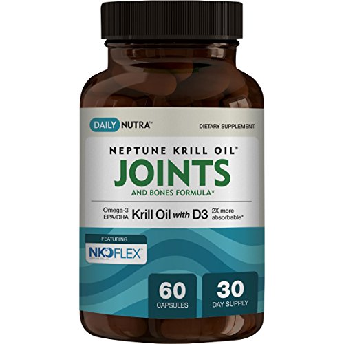 KRILL OIL JOINTS & BONES FORMULA WITH D3. SUPPORTS JOINT HEALTH, STRONG