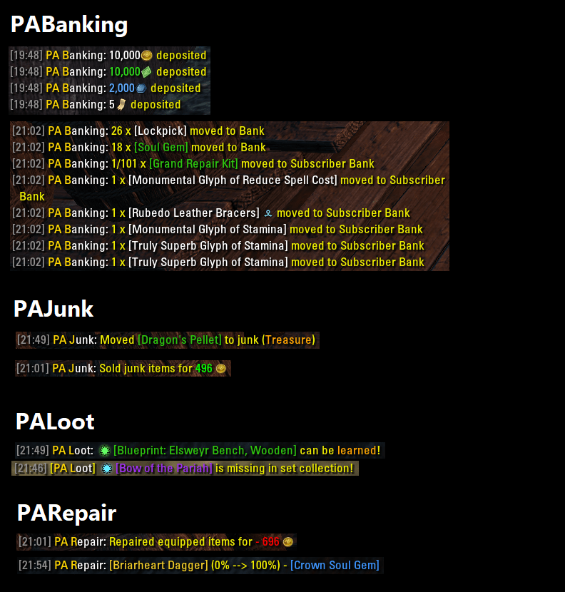 PersonalAssistant (Banking, Junk, Loot, Repair) Bags, Bank, Inventory