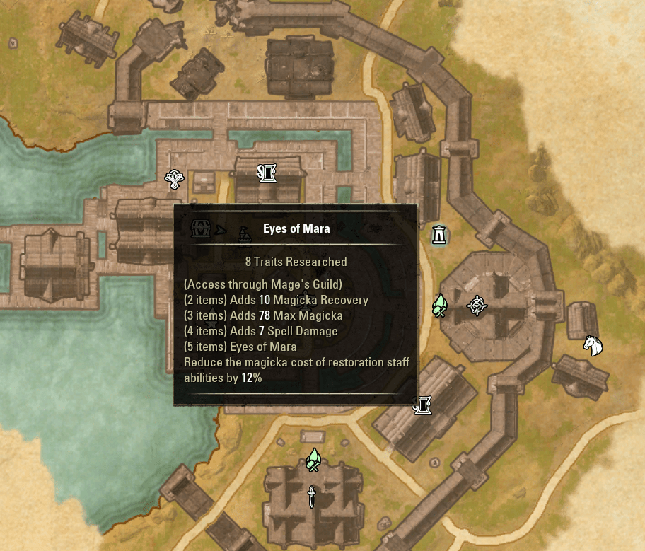 Crafting Stations Map, Coords, Compasses Elder Scrolls Online AddOns