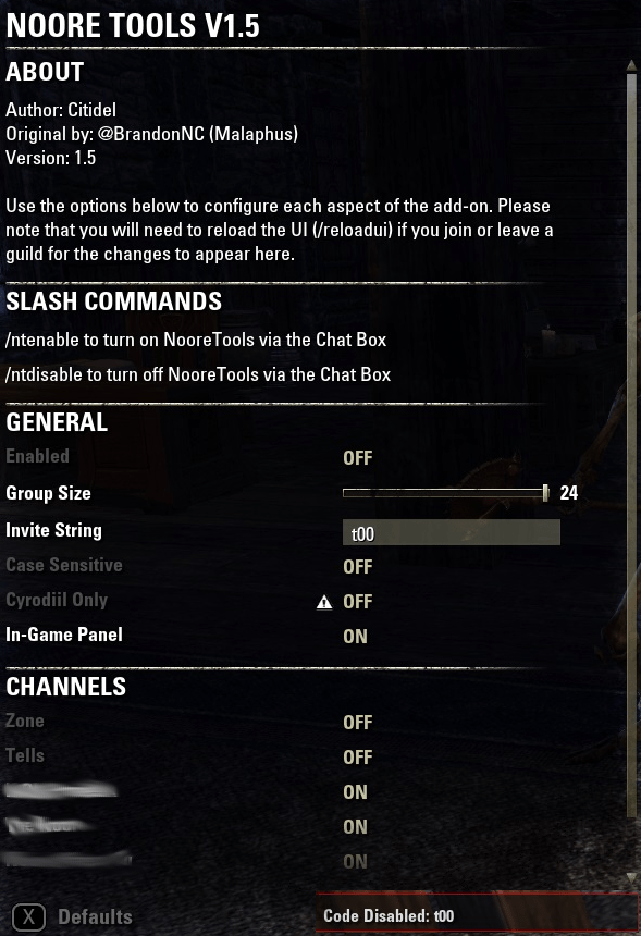 NooreTools Group Inviter Discontinued Outdated Elder Scrolls Online AddOns