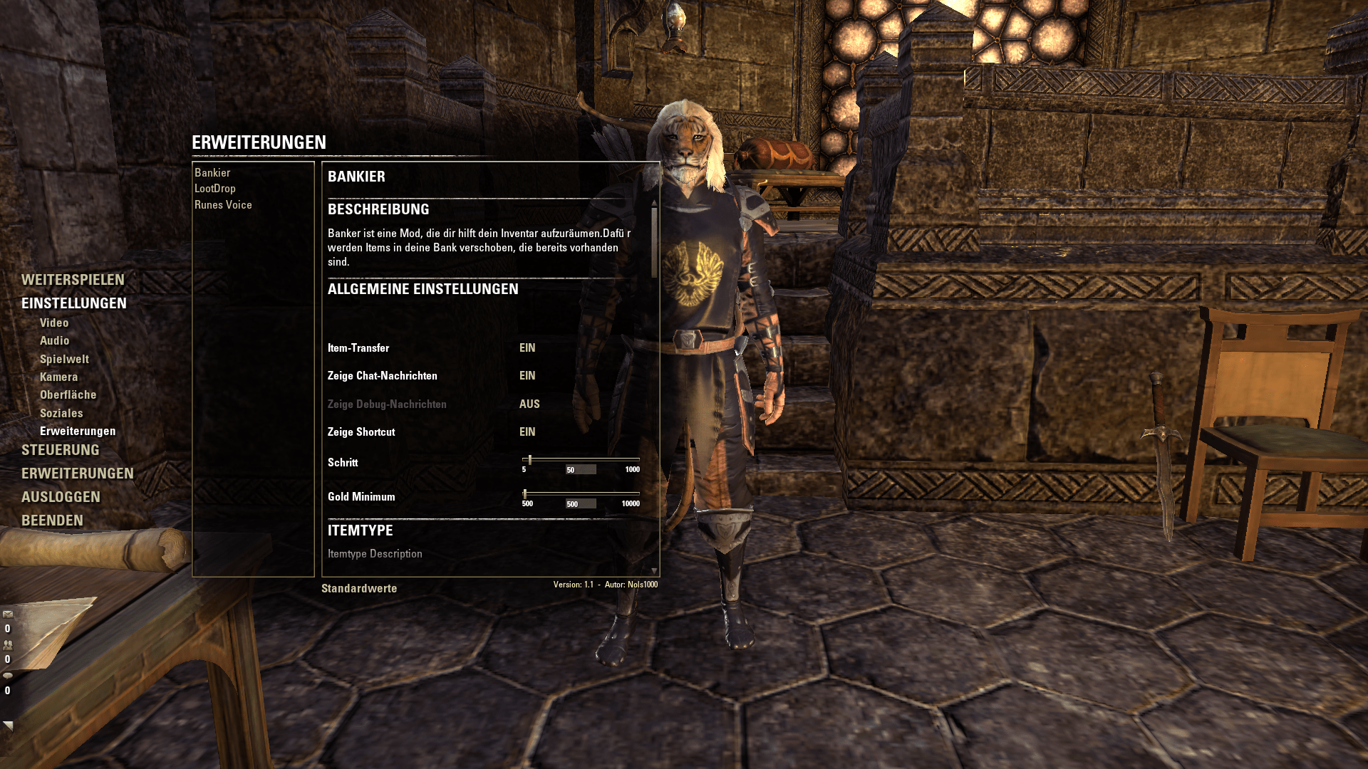 Banker Bags, Bank, Inventory Elder Scrolls Online AddOns