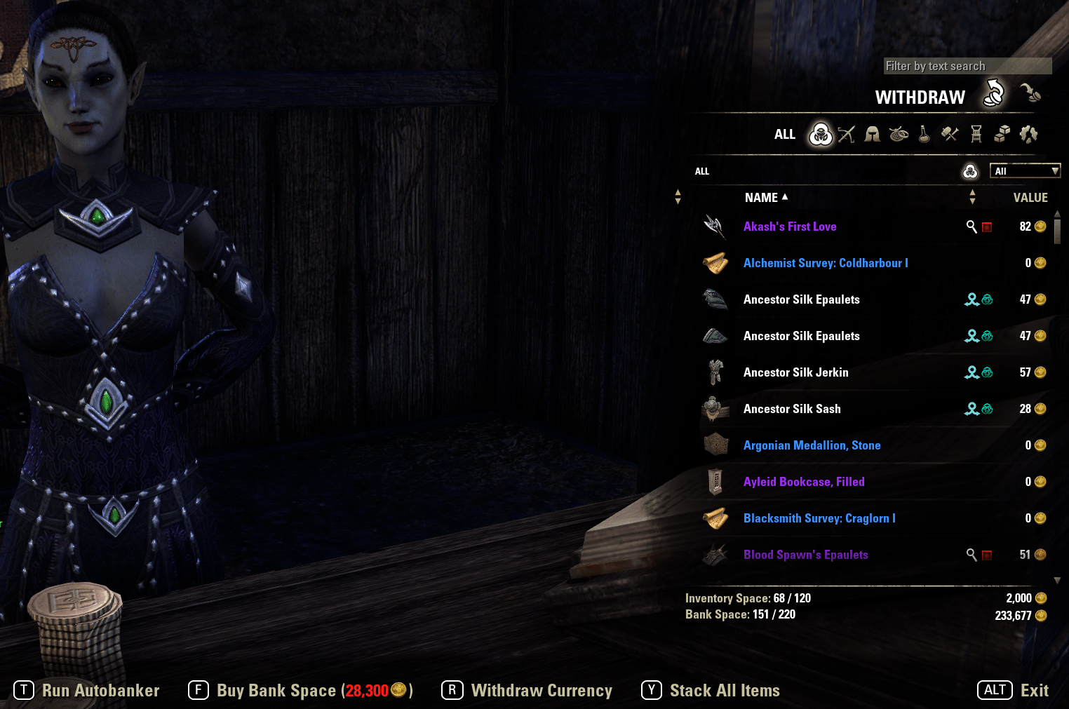 Autobanker (Automatic Bank Deposit) Bags, Bank, Inventory Elder