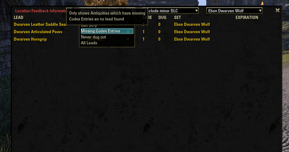 Display Leads with Location Info Utility Mods Elder Scrolls Online AddOns