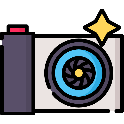 Camera flash Free technology icons