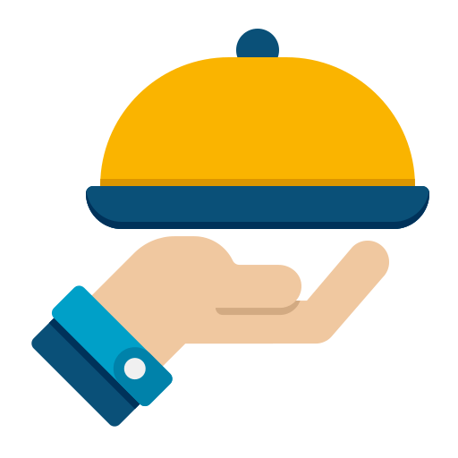 Room service Free food and restaurant icons