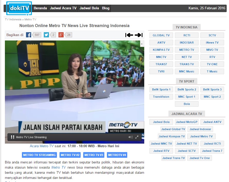 7 TV Online yang Bisa Dinikmati Khusus Buatmu yang Nggak Punya TV