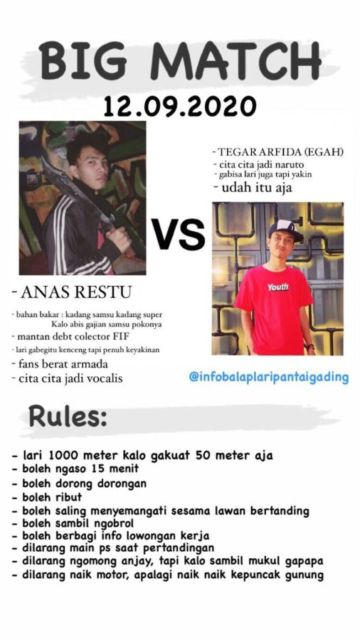 10 Foto Kocak Spesifikasi Para Pembalap Lari Liar Yang Lagi Viral. Anak Zaman Sekarang Ada-Ada Aja~