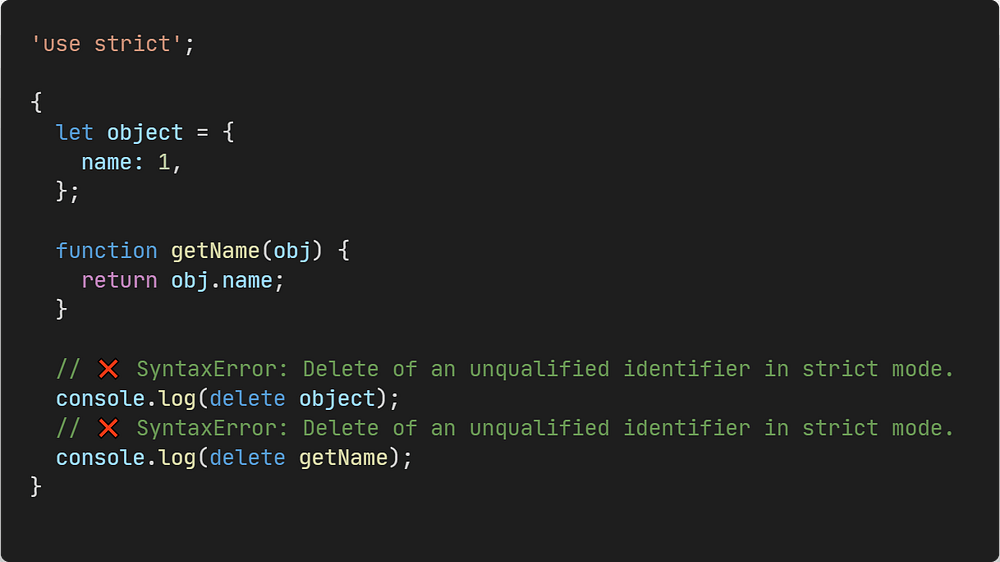 Секреты оператора delete