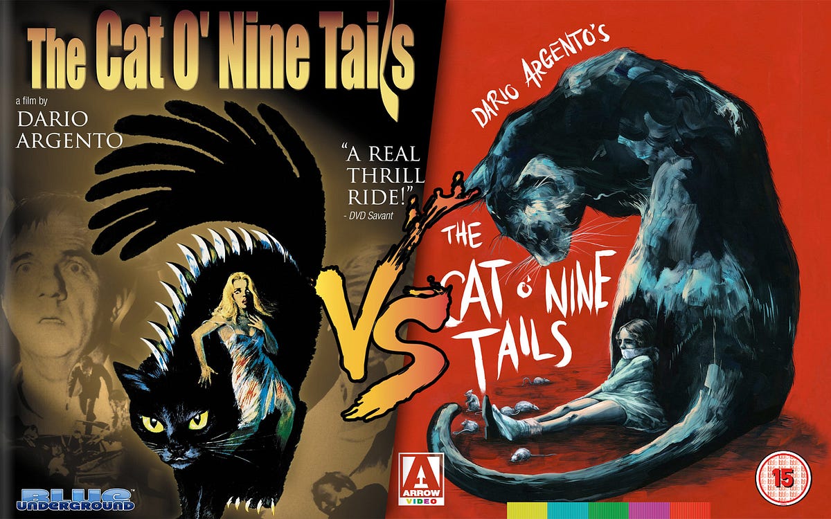 THE CAT O’ NINE TAILS Bluray Screen Comparisons Arrow